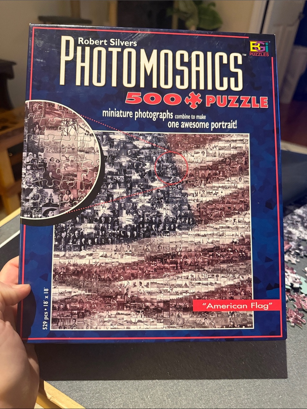Robert Silvers Photomosaics 500 Puzzle - American Flag